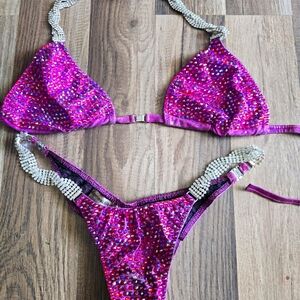 Pink NPC OCB bodybuilding Bikini suit